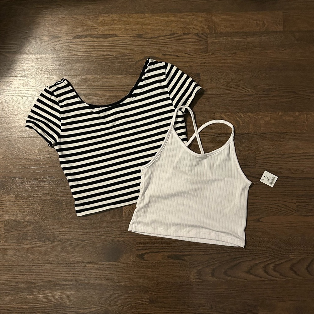 2 crop tops from H&M and Ardene